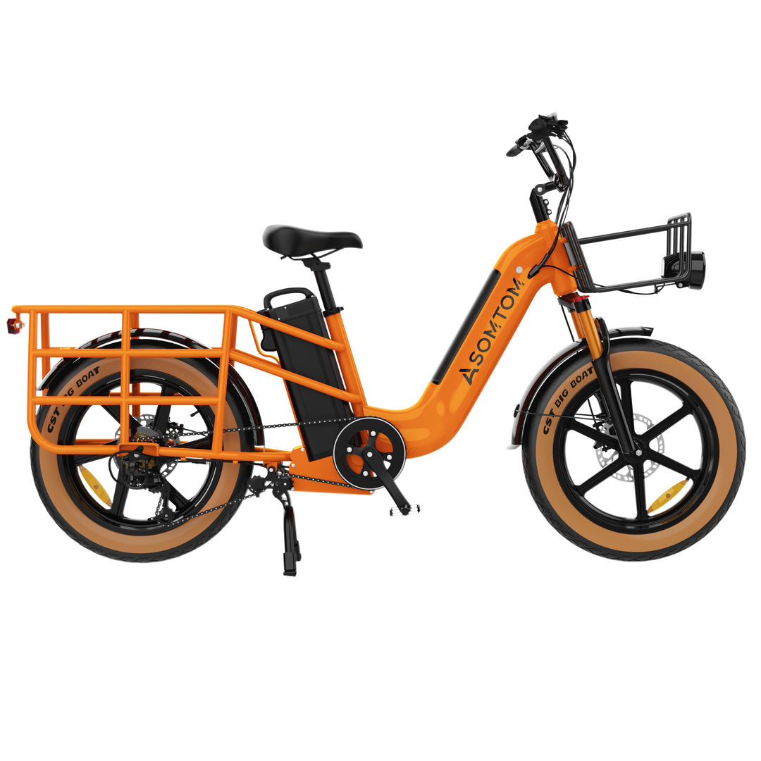 cargo electric bicycle MAMMOTH Low-Step Cargo E-Bike – Dual Battery for Urban Living – Asomtom Electric Bike