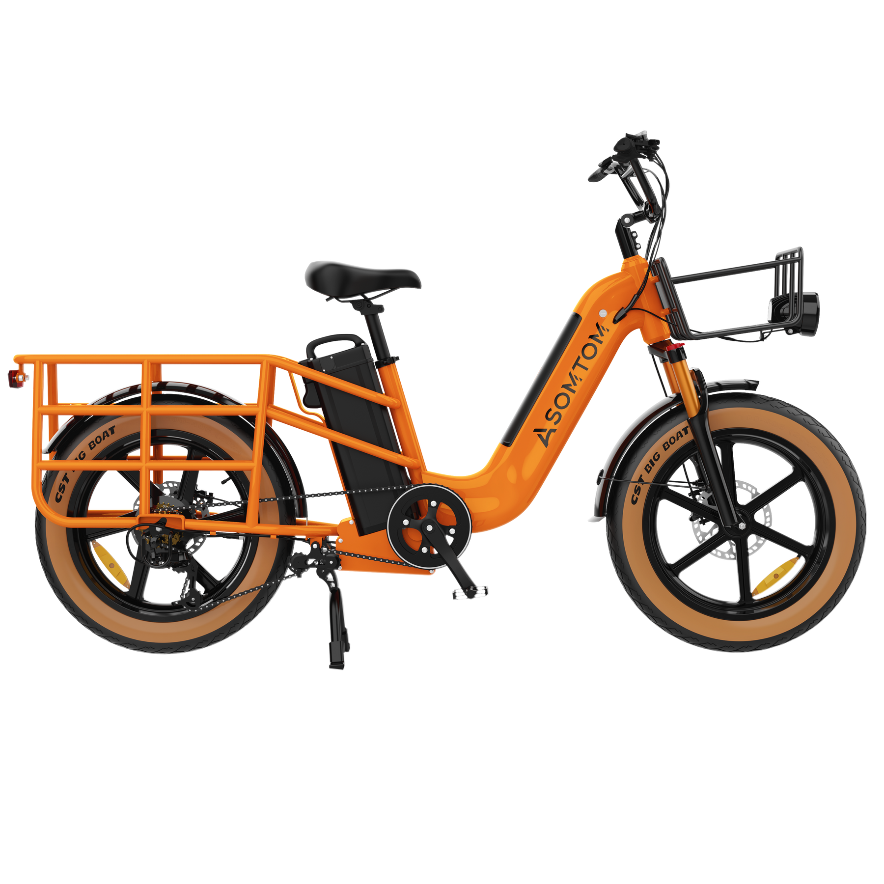 MAMMOTH Low-Step Cargo E-Bike – Dual Battery for Urban Living – Asomtom Electric Bike